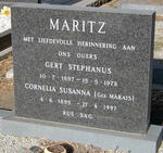 MARITZ Gert Stephanus 1897-1978 & Cornelia Susanna MARAIS 1895-1997