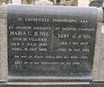 NEL Gert J.J. 1907-1955 & Maria C.B. DE VILLIERS 1885-1966