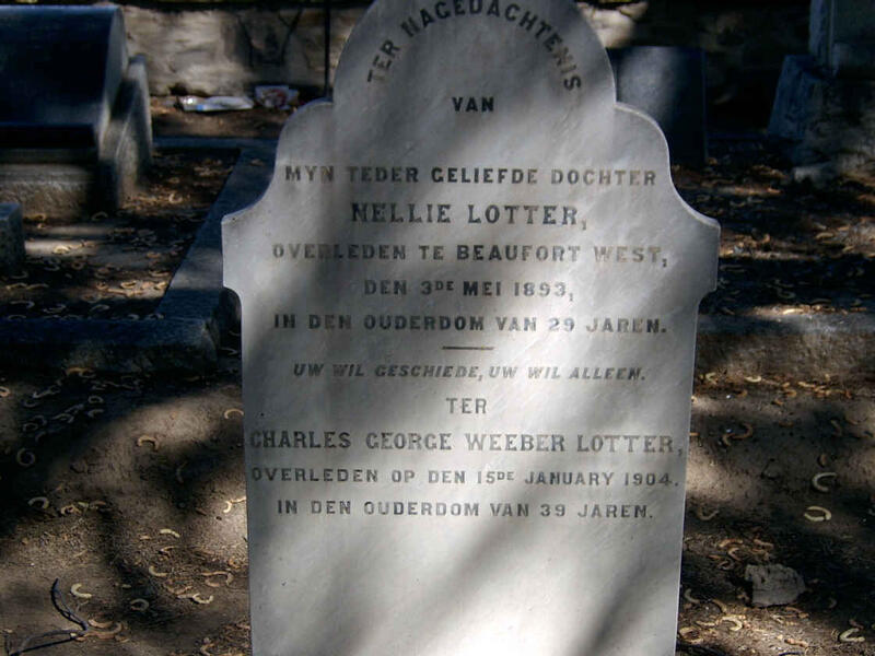 LOTTER Charles George Weeber -1904 :: LOTTER Nellie -1893