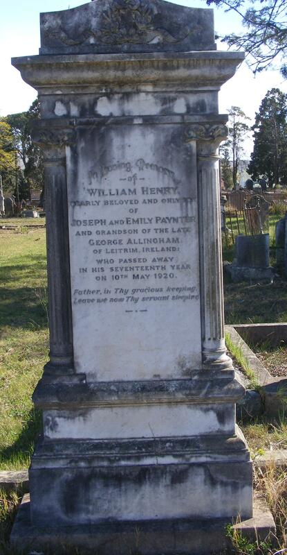 PAYNTER William Henry -1920
