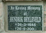 BEYLEVELD Hendrik 1945-2000