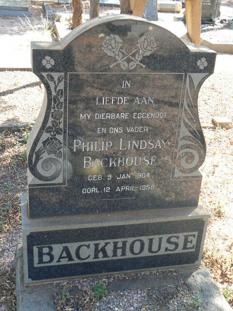 BACKHOUSE Philip Lindsay 1904-1958