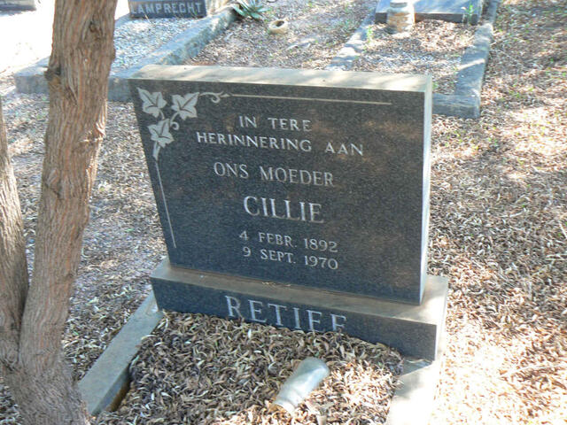 RETIEF Cillie 1892-1970