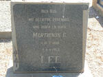 LEE Marthinus C. 1886-1954