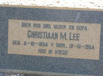 LEE Christiaan M. 1884-1964