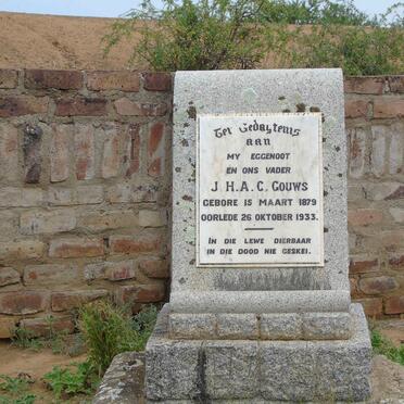 GOUWS J.H.A.C. 1879-1933