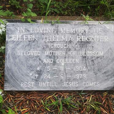 REGNIER Eileen Thelma nee CROUCH 1904-1979