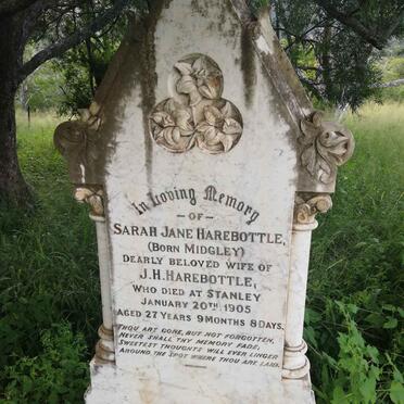 HAREBOTTLE Sarah Jane nee MIDGLEY -1905