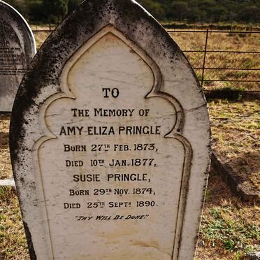 PRINGLE Amy Eliza 1873-1877 :: PRINGLE Susie 1874-1890