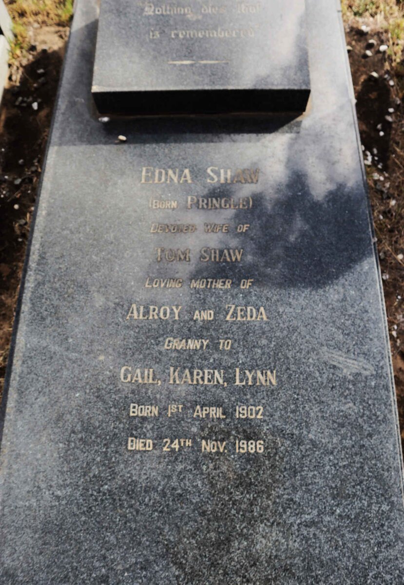 SHAW Edna nee PRINGLE 1902-1986