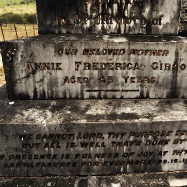 GIBSON Annie Frederica :: PEARSON Emily Caroline -1906 _2