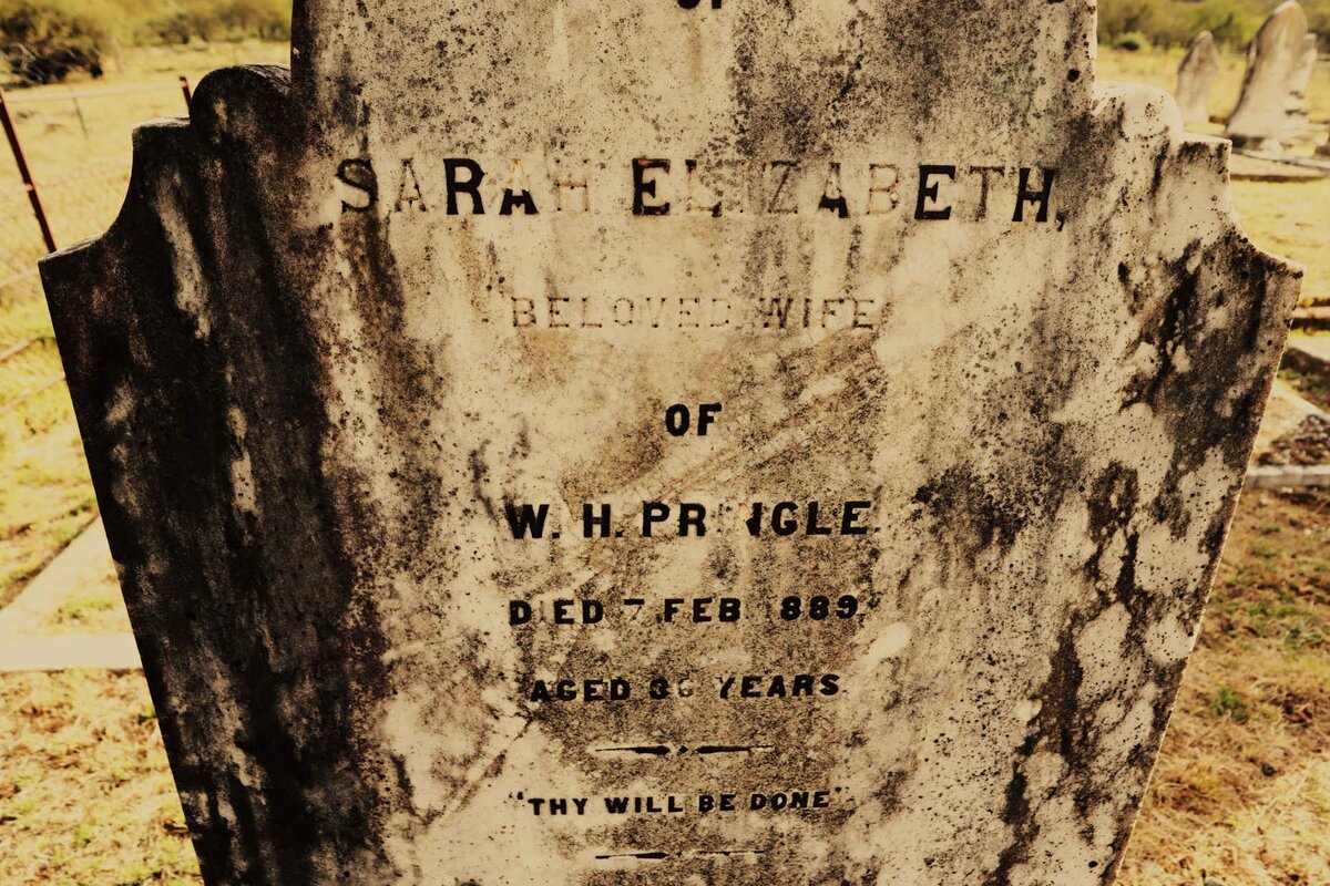 PRINGLE Sarah Elizabeth -1889