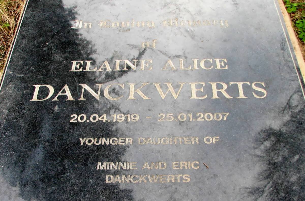 DANCKWERTS Elaine Alice 1919-2007