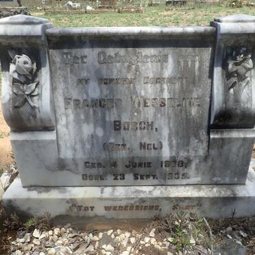 BOSCH Frances Wesseline nee NEL 1908-1935