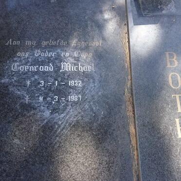 BOTHA Coenraad Michael 1932-1987 &amp; Hester Susanna MAREE 1932-