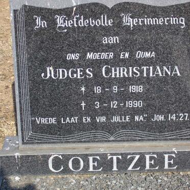 COETZEE Judges Christiana 1918-1990