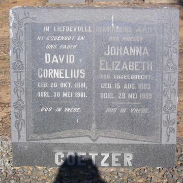 COETZER David Cornelius 1881-1961 &amp; Johanna Elizabeth ENGELBRECHT 1883-1969