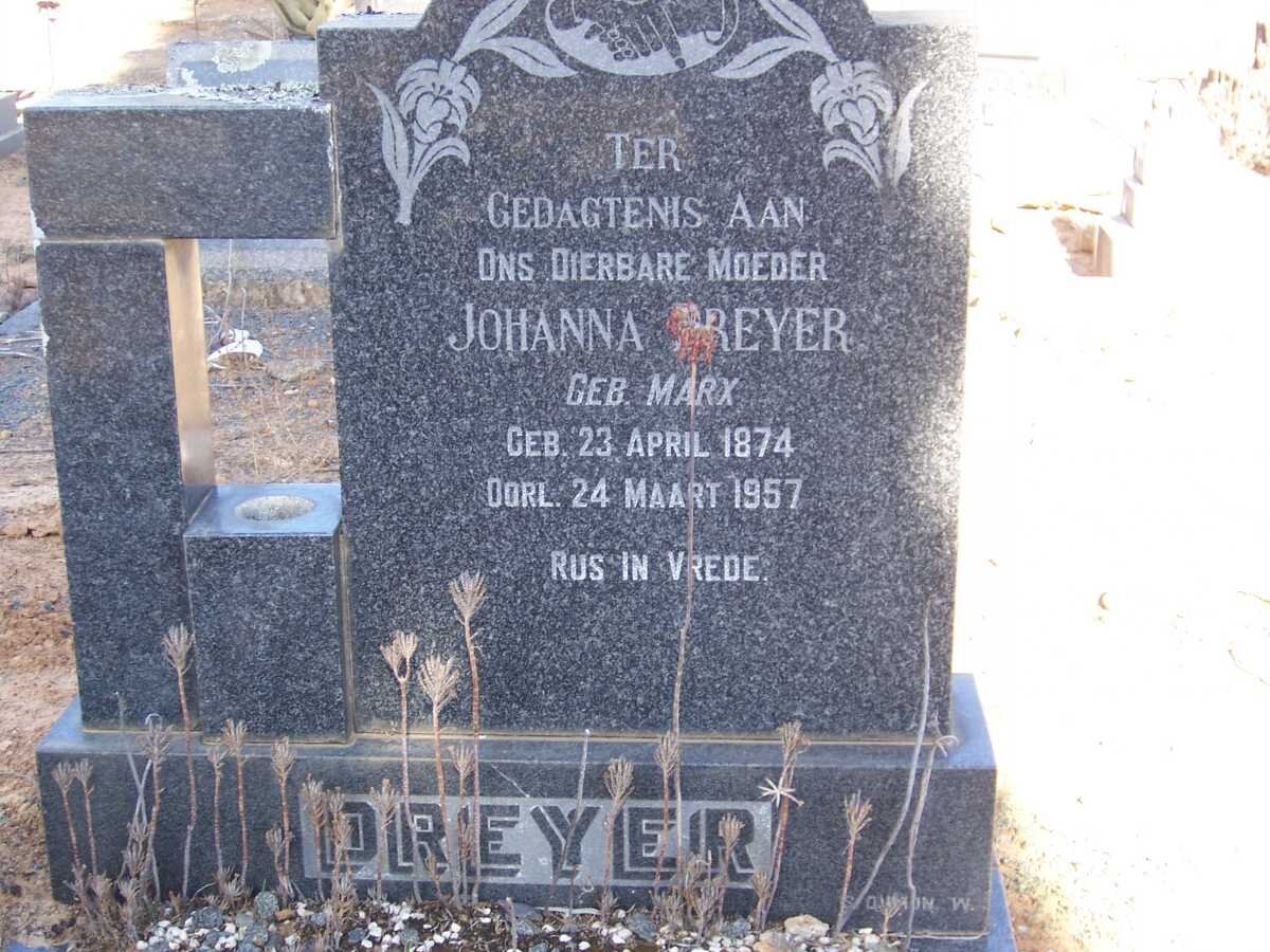 DREYER Johanna nee MARX 1874-1957