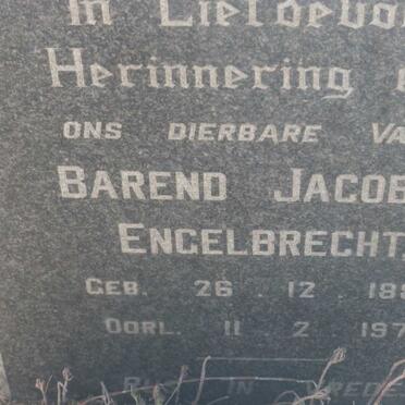 ENGELBRECHT Barend Jacobus 1888-1971 &amp; Gertruida Margaretha 1890-1958