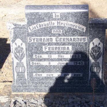 FERREIRA Sybrand Gerhardus 1863-1943