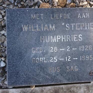 HUMPHRIES William Stephen 1926-1995