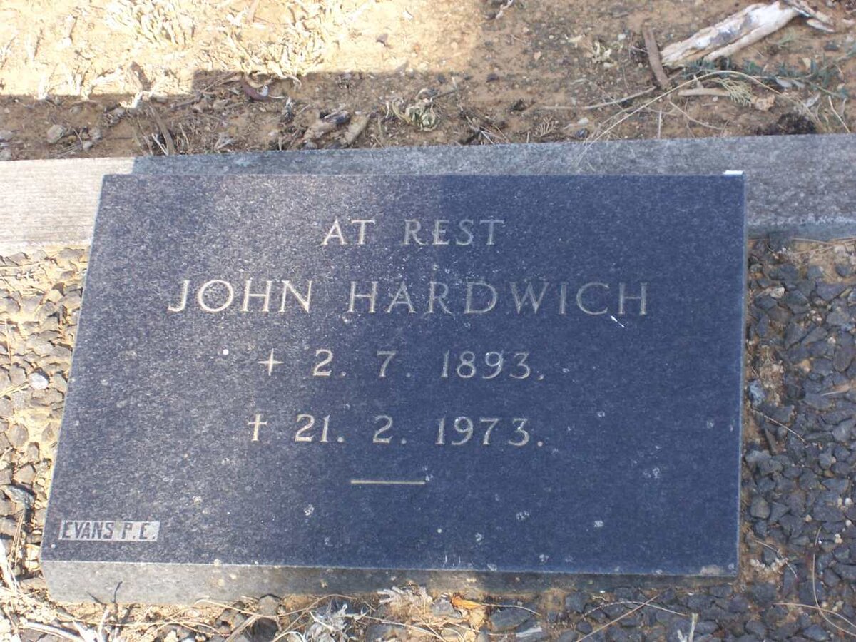 HARDWICH John 1893-1973