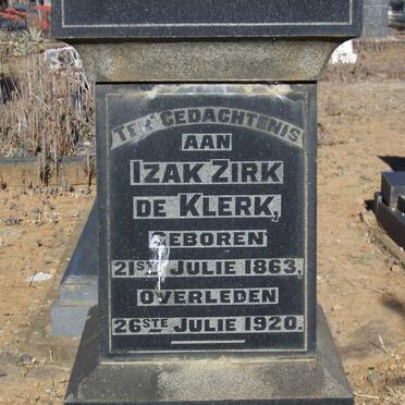 KLERK Izak Zirk, de 1863-1920 &amp; Anna Margaretha VAN DER VYVER 1864-1950 