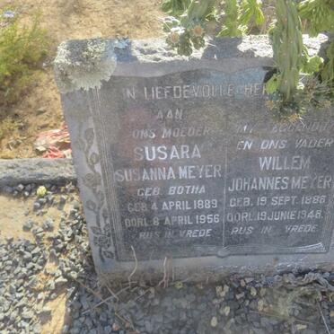 MEYER Willem Johannes 1886-1948 &amp; Susara Susanna BOTHA 1889-1956
