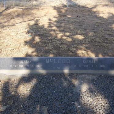 McLEOD Charles 1882-1969 &amp; Bertha 1889-1954