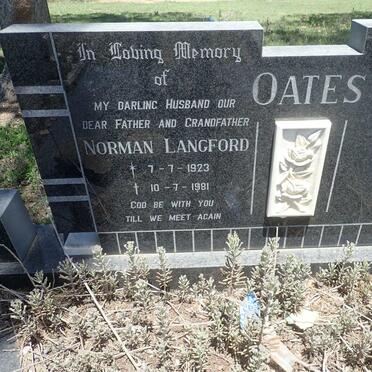 OATES Norman Langford 1923-1981