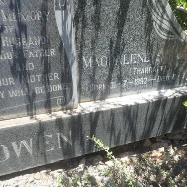 OWEN Walter Richard 1887-1957 &amp; Magdalene Sarah THARRATT 1892-1984