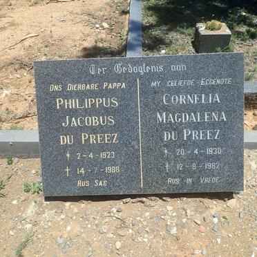 PREEZ Philippus Jacobus, du 1923-1988 &amp; Cornelia Magdalena 1930-1982