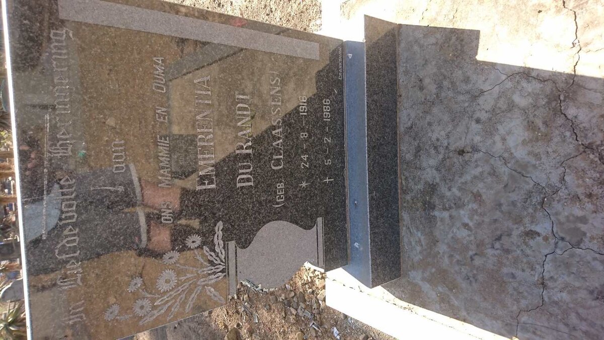 RANDT Emerentia, du nee CLAASSENS 1916-1986