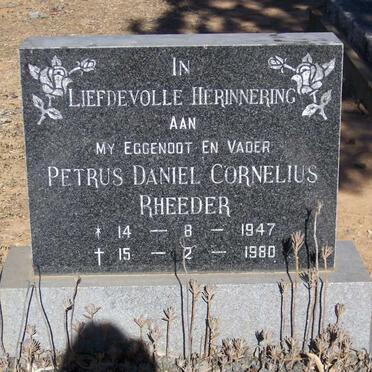 RHEEDER Petrus Daniel Cornelius 1947-1980