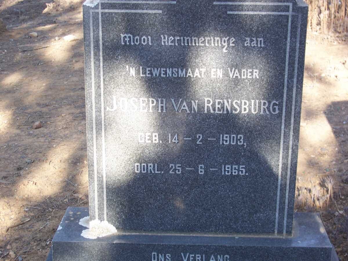 RENSBURG Joseph, van 1903-1965