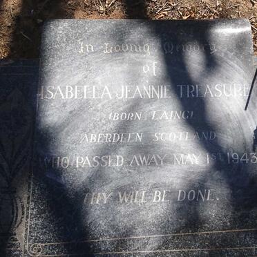 TREASURE Isabella Jeannie nee LAING -1943