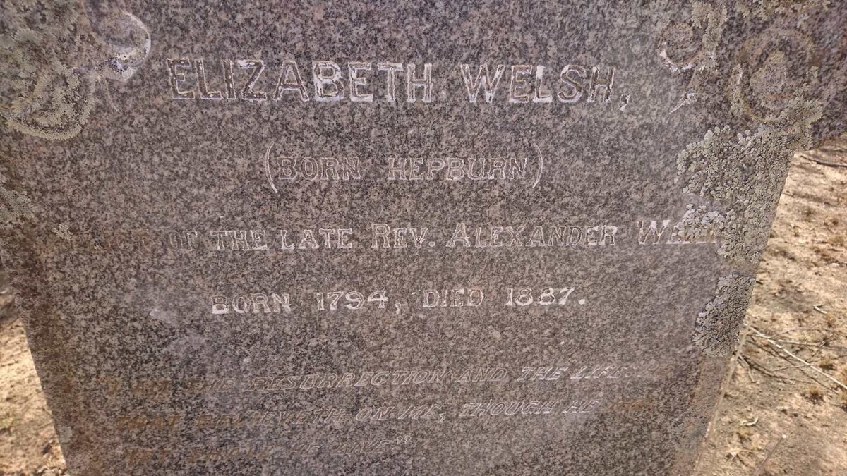 WELSH Elizabeth nee HEPBURN 1794-1827