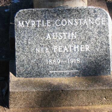 AUSTIN Myrtle Constance nee FEATHER 1889-1918