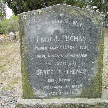 THOMAS Fred J. -1938 &amp; Grace T. RIPPON -1958