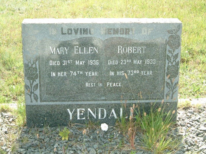 YENDALL Robert -1933 &amp; Mary Ellen -1936