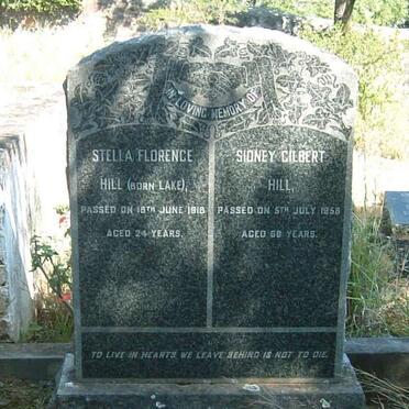 HILL Sidney Gilbert -1958 &amp; Stella Florence LAKE -1918