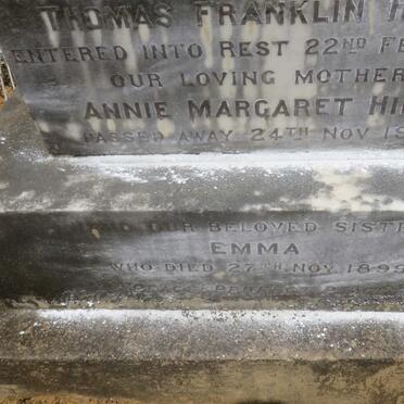 HILL Thomas Franklin -1908 &amp; Annie Margaret -1911 :: HILL Emma -1899 