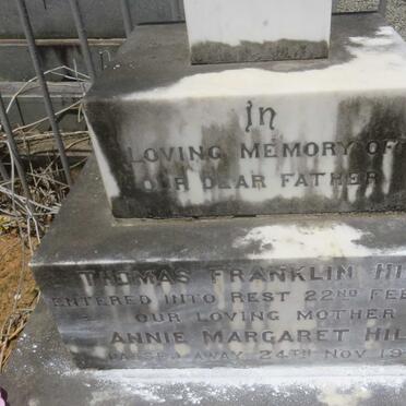 HILL Thomas Franklin -1908 &amp; Annie Margaret -1911 :: HILL Emma -1899 