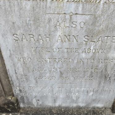SLATER John Francis 1876 &amp; Sarah Ann BLAND -1912