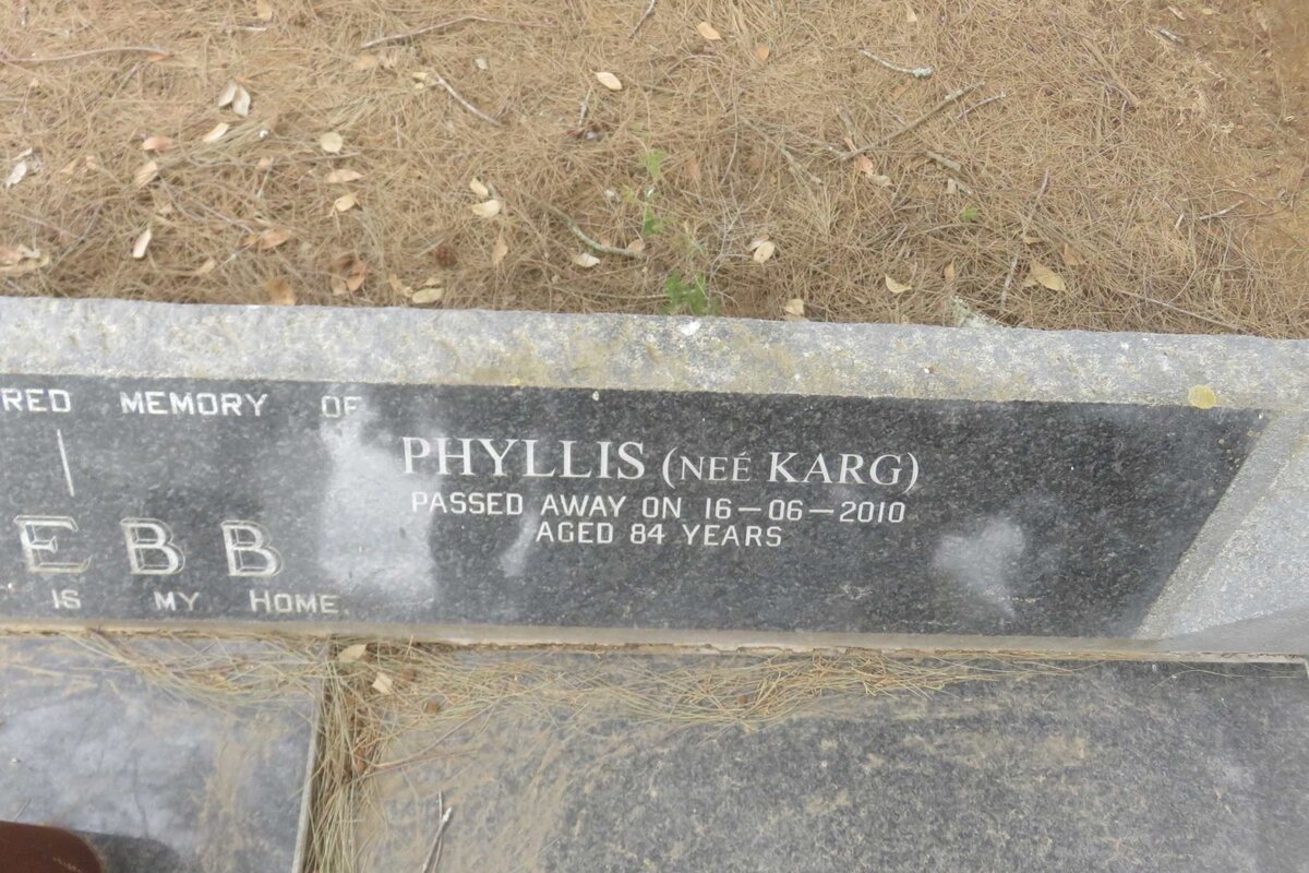 WEBB Brian Lansdell -1970 &amp; Phyllis KARG -2010
