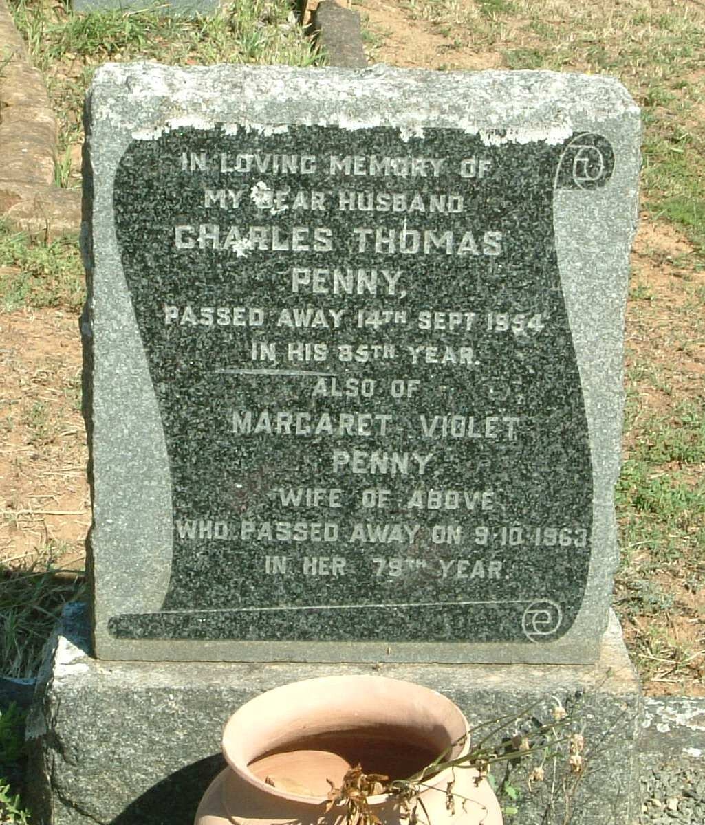 PENNY Charles Thomas -1954 &amp; Margaret Violet -1963