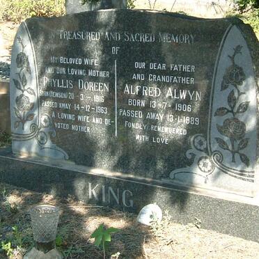 KING Alfred Alwyn 1906-1989 &amp; Phyllis Doreen HEWSON 1916-1963