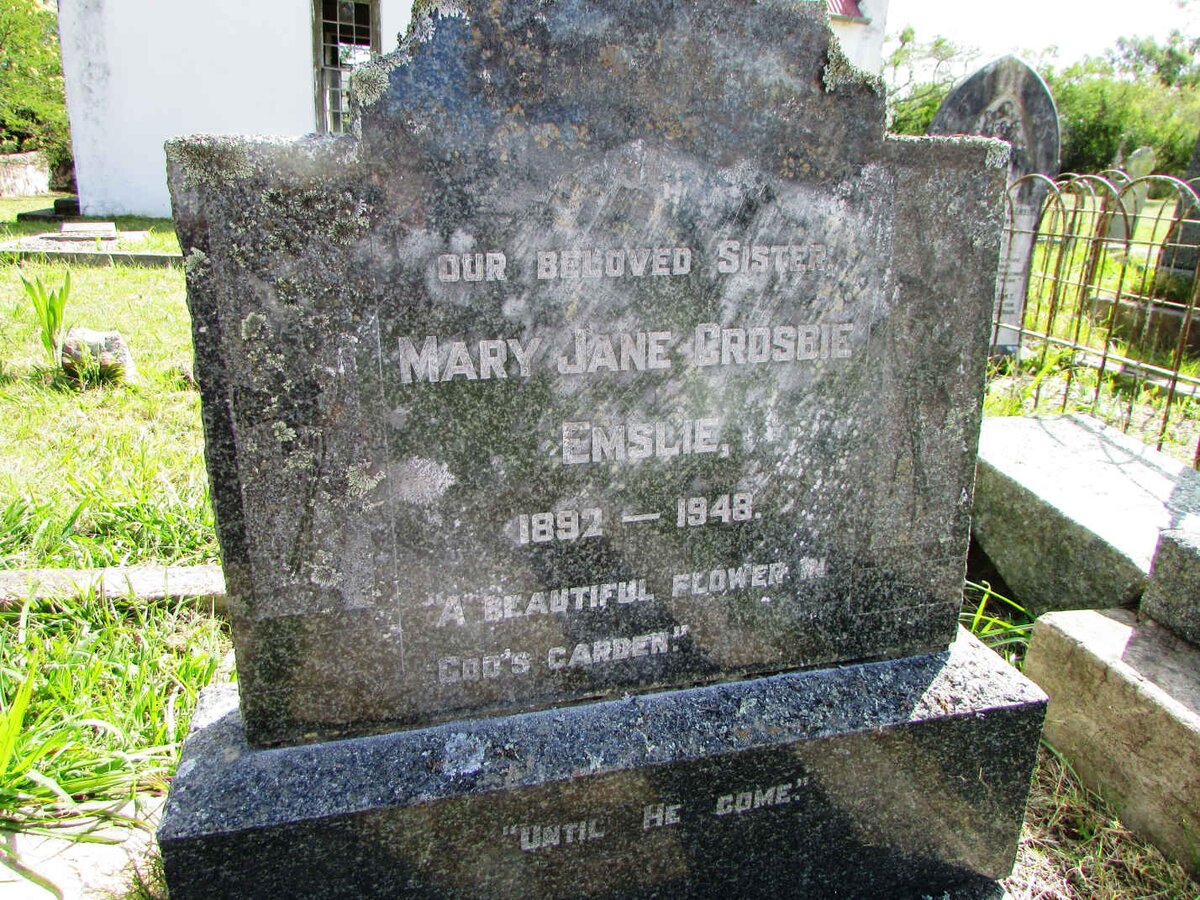 EMSLIE Mary Jane Crosbie 1892-1948