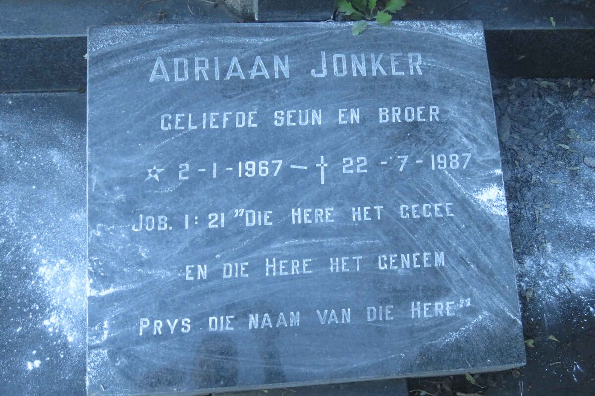 JONKER Adriaan 1967-1987