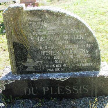 PLESSIS Helgard Muller, du 1902-1957 &amp; Hester Magdalena BUCHNER 1901-1959